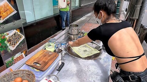 Lots Of Customers! The Most Popular Rotti Lady In Bangkok - Thai Street Food