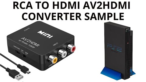 RCA to HDMI Converter, Runbod 1080P RCA Composite CVBS AV to HDMI Video Audio Converter Box for PS2