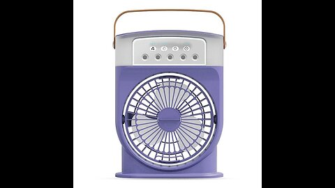 DISNIE Rechargeable Air Cooler Fan With Mist Flow – Purple Color – Green Color – Black Colour_