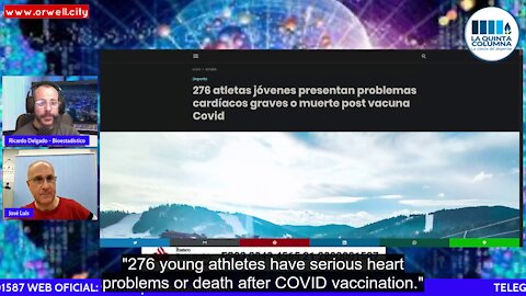 Athletes with cardiac problems following vaccination