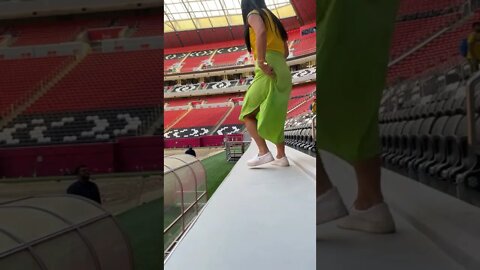 In Qatar World Cup Stadium doing tricks