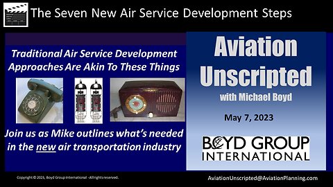 Air Service Development - The New Imperatives. A quick factual webinar from Mike Boyd