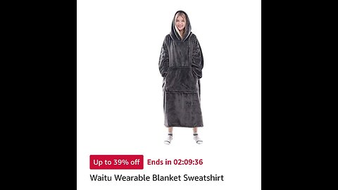 Waitu Shark Hoodie Blanket for Adult, Shark Wearable Blanket