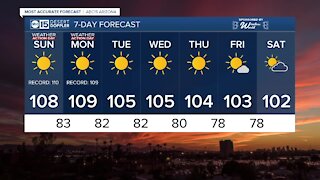 Triple-digit heat, clear skies expected Sunday