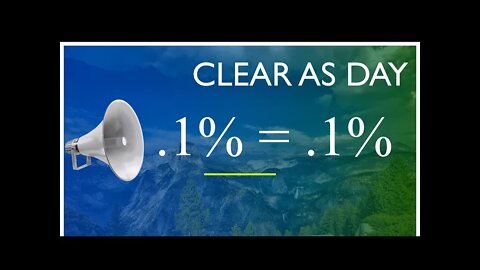 0.1% = 0.1% all day everyday do the math ..