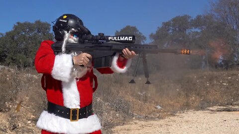 Santa Dumps a Barrett .50 Cal #Shorts