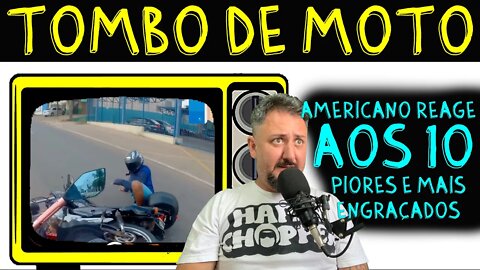 Tombo de MOTO: Americano REAGE aos 10 tombos de moto mais engraçados