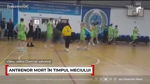 Basketball coach Dalibor Destanović (47) suddenly collapses, dies mid-game (Romanian, no subs)