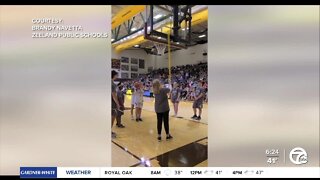 Michigan teen who is blind goes viral for sinking epic basketball shot