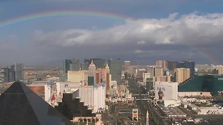 Rainbows and rain in the Las Vegas valley