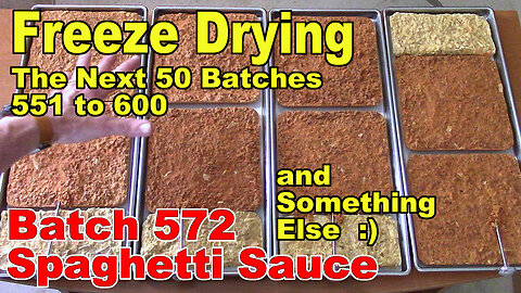 Freeze Drying - The Next 50 Batches - Batch 572 - Sister's Spaghetti Sauce and Something Else :)