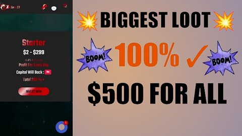 BIGGEST LOOT OF THE YEAR $500 FREE FOR EVERYONE || EARN 2X SITE WITHDRAW PROOF || 100% REAL