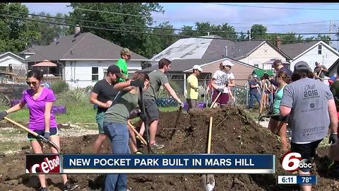 New pocket park built in Mars Hill
