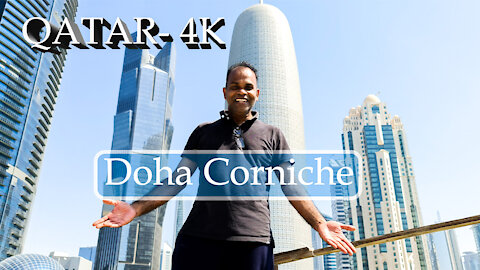 The Place to visit in Qatar | Doha Corniche | කටාර්වල ලස්සන තැනක් | Copyright Free