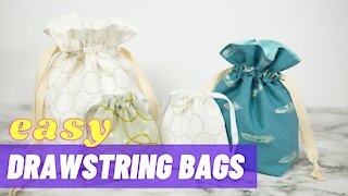 How to Make Drawstring Bags - Lined & Unlined | Sewing Reusable Gift Bags
