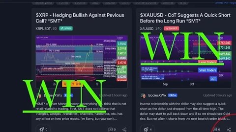 Tradingview Proof - WINS 10 Losses 1 (1 Still in market play) How ##SmartMoney helped my $ Grow +10x