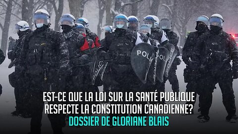 LA LOI DE LA SANTÉ PUBLIQUE vs LA CONSTITUTION CANADIENNE - DOSSIER DE GLORIANE BLAIS