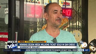 Winning $530M Mega Millions ticket sold in San Diego