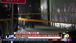 Man found dead in Barrio Logan alley