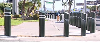 Clark County cutting down bollards on the Strip