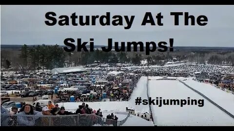 A Record Crowd At The Pine Mountain Ski Jumps! #vlog #pinemountain #skijumping | Jason Asselin