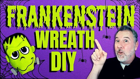 Halloween Frankenstein Wreath - Halloween DIY - Wreath DIY #halloweenwreath