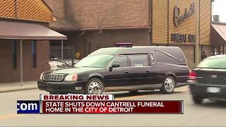 Funeral home in Detroit shut down due to multiple violations