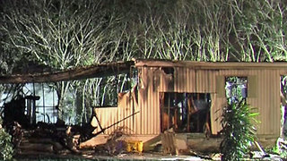 Fire destroys mobile home