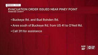 Evacuation alert issued for residents living near Piney Point in Manatee County