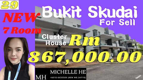 property malaysia Bukit Skudai D'Carlton Heights 3-Storey Cluster House 7 Bedrooms Only : Rm867,000