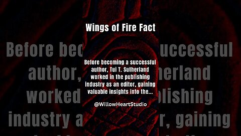 Tui T Sutherland Experience: Daily WoF Facts #facts #wingsoffire