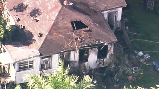 Chopper 5: House fire at Belle Glade home