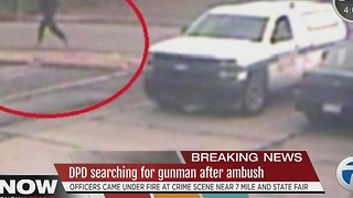 Detroit police searching for gunman after suspect fires at officers