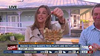 Making Easter Baskets from Plants and Recyclables