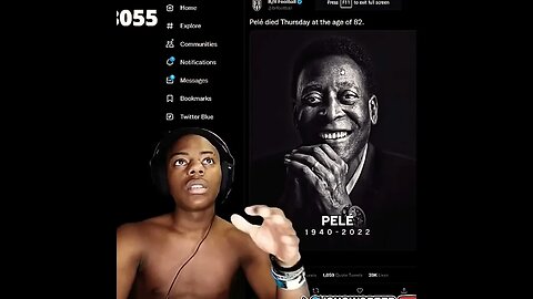IShowSpeed reacts to pele’s death 🪦🥀😭