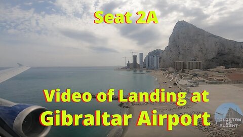 Landing at Gibraltar in British Airways A320 G MIDX 16 Sept 2023