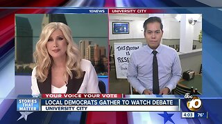San Diego Democrats gather to watch presidential debate