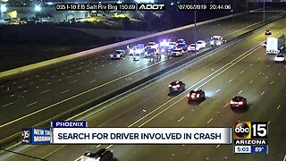 Search for driver involved in I-10 crash