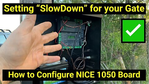 ✅ Nice Apollo 1050 Control Board ● Setting up Slow Down Mode for Your Gate Opener