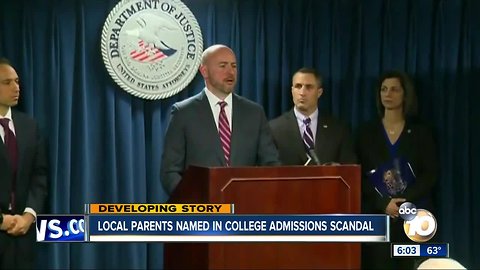 Two San Diegans named in college admissions scandal