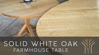 White Oak Round Dining Table