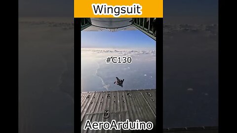 Watch Crazy WingSuit Landing On Hercules C130 #Fly #Aviation #AeroArduino