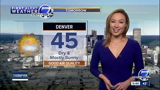 Mostly sunny and dry Sunday in Denver