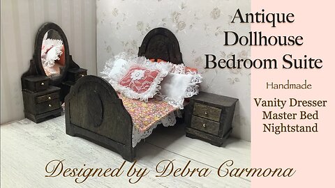 Completed Antique Dollhouse Bedroom Suite