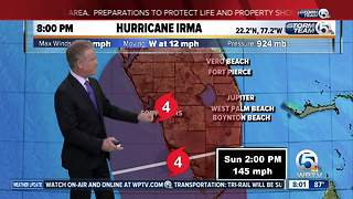 Category 4 Hurricane Irma's winds remain at 155 mph