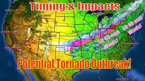 Potential tornado outbreak! ALL impacts & timing snow storm & ice storm - The WeatherMan Plus