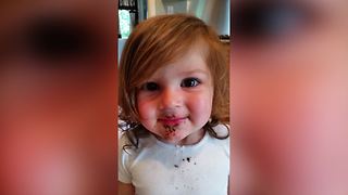 Little Girl Makes A Mess With Coffee After Being Left Alone For A Minute