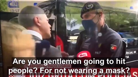 Portuguese judge confronts the Nazi Police who threaten to charge the population!