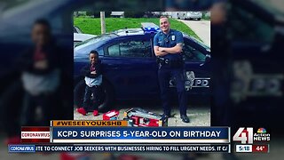 #WeSeeYouKSHB: KCPD officer surprises 5-year-old on his birthday