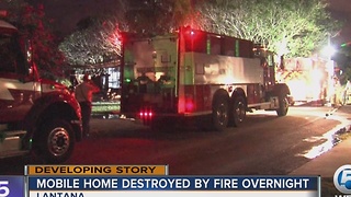 Two hurt in mobile home fire